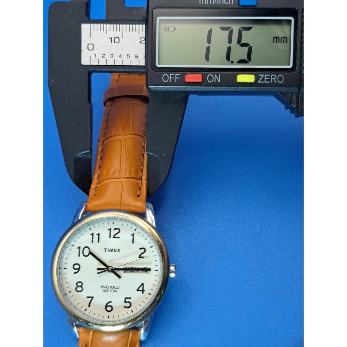 Vintage 2008 Timex Easy Reader Indiglo Day-Date 35mm Mens Quartz Watch Restored