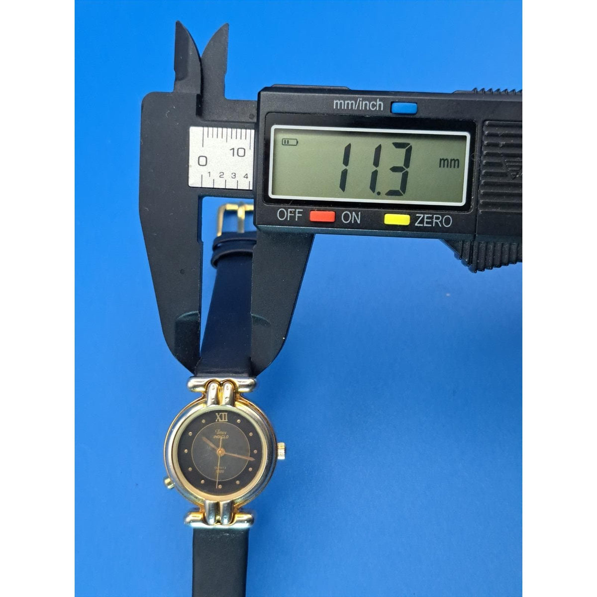 Vintage 1995 Timex Classic Two Tone 33mm Women's Quartz Watch New Strap Restored