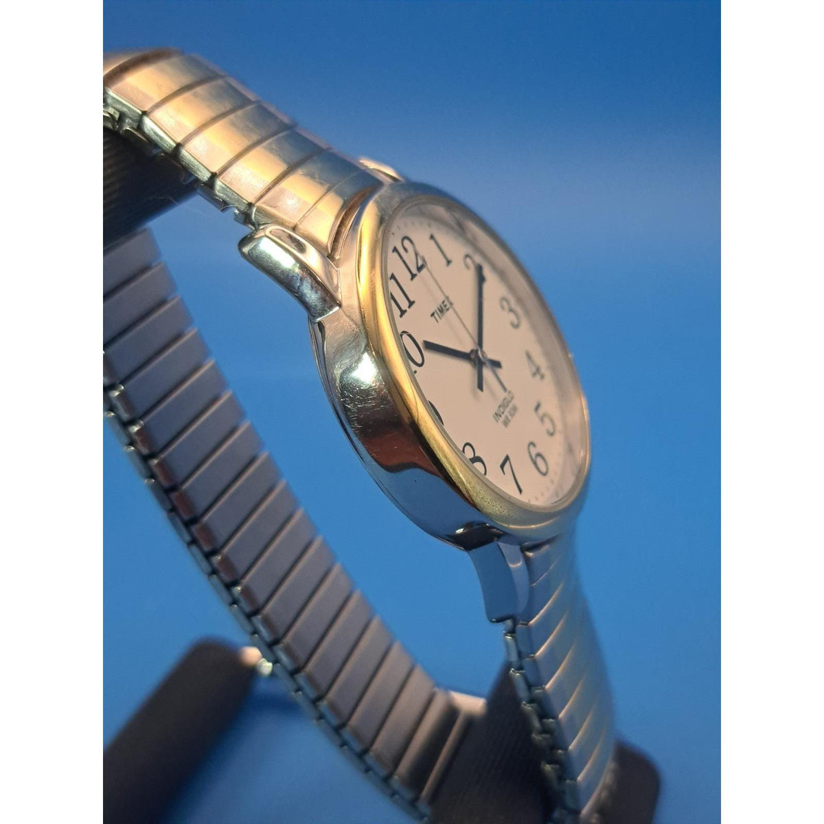Vintage 2010 Timex Indiglo Easy Reader Date 35mm Mens Quartz Watch Restored