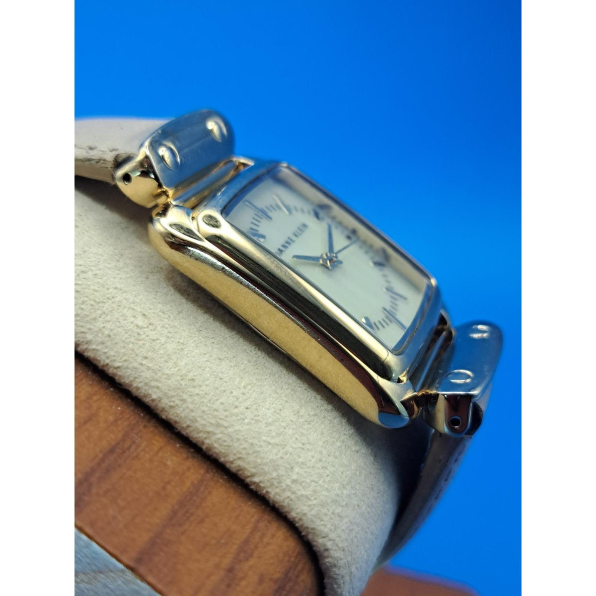 Vintage 2010 Anne Klein Mother of Pearl Tank 27mm Women's Quartz Watch Restored