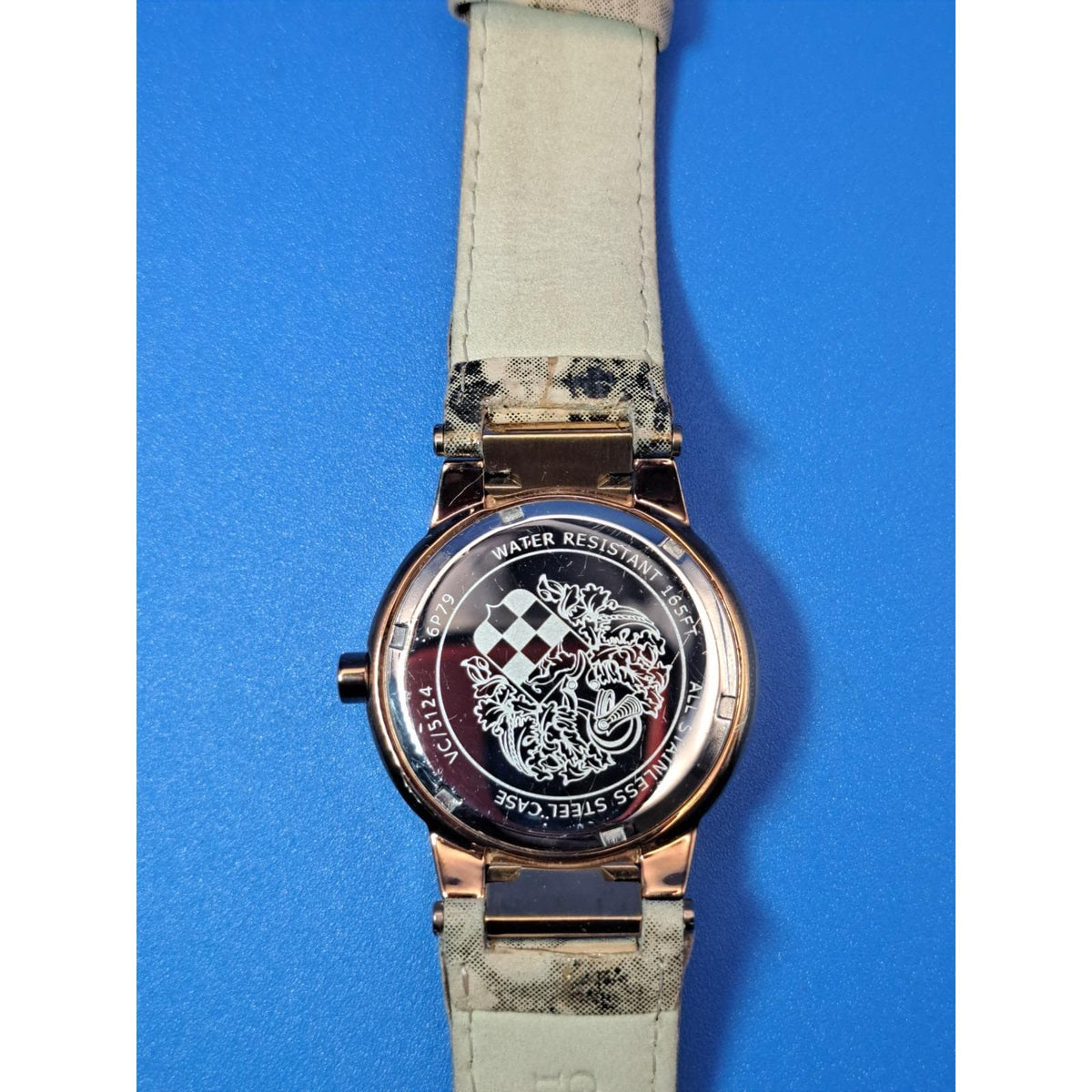Vintage 2015 Vince Camuto Day-Date Rose Gold 38mm Women's Quartz Watch Restored