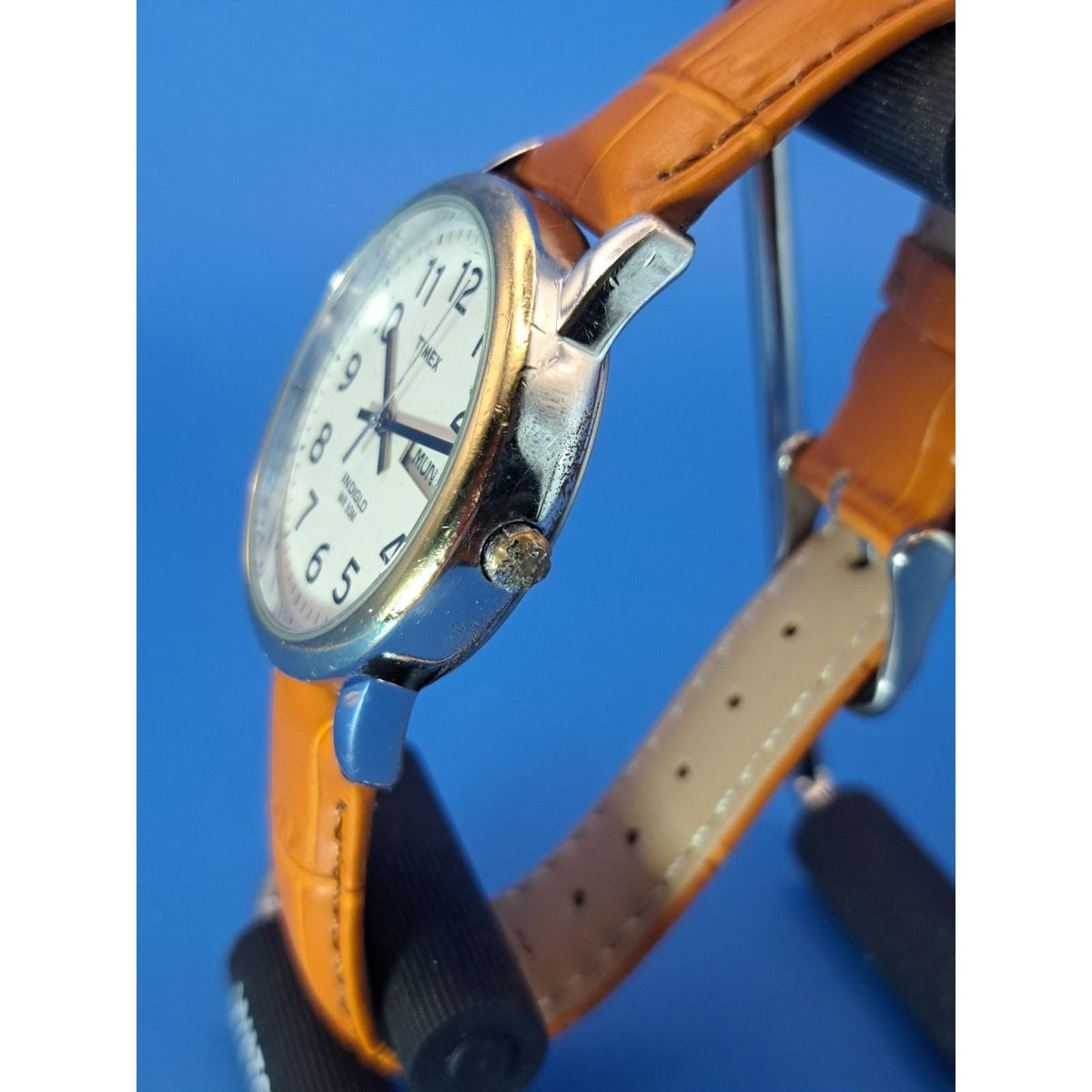 Vintage 2008 Timex Easy Reader Indiglo Day-Date 35mm Mens Quartz Watch Restored
