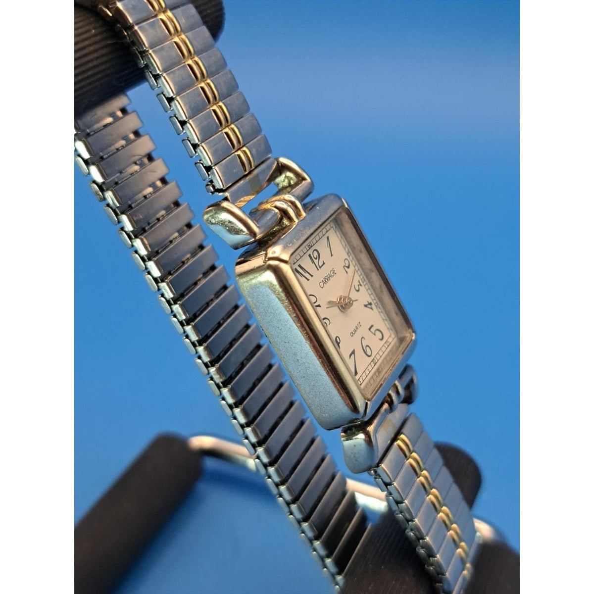 Vintage 2005 Carriage by Timex Arabic 22mm Women's Quartz Tank Watch Restored