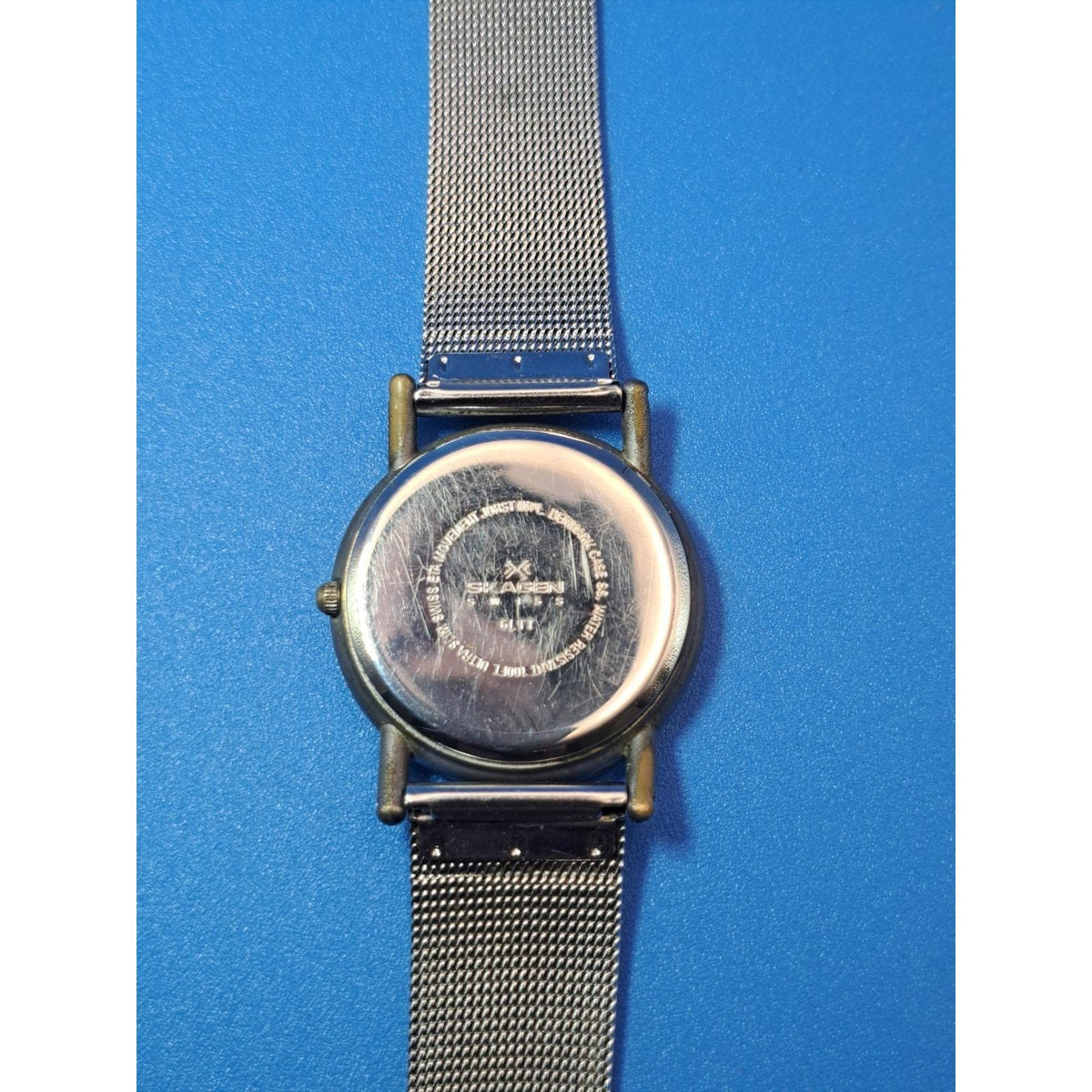 Vintage 2005 Skagen Swiss Ultra-Thin Charcoal 32mm Women's Quartz Watch Restored