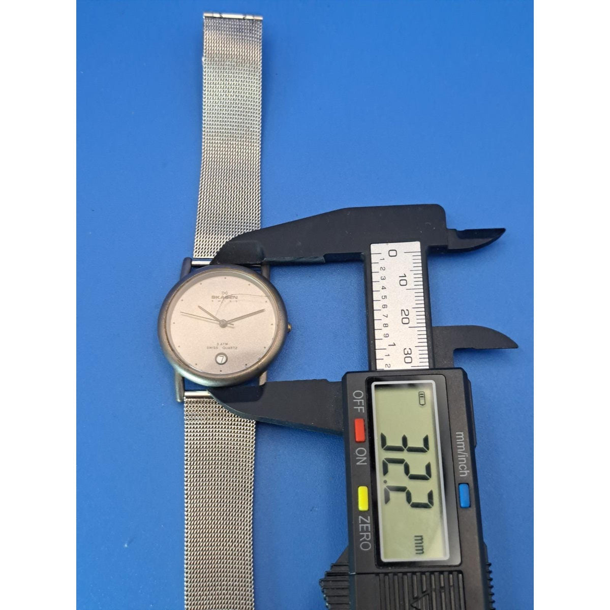 Vintage 2005 Skagen Swiss Ultra-Thin Charcoal 32mm Women's Quartz Watch Restored