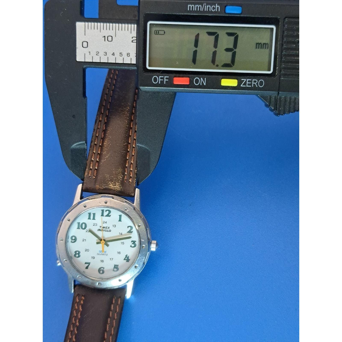 Vintage 1997 Timex Indiglo Military Field 32mm Mens Quartz Watch Fully Restored