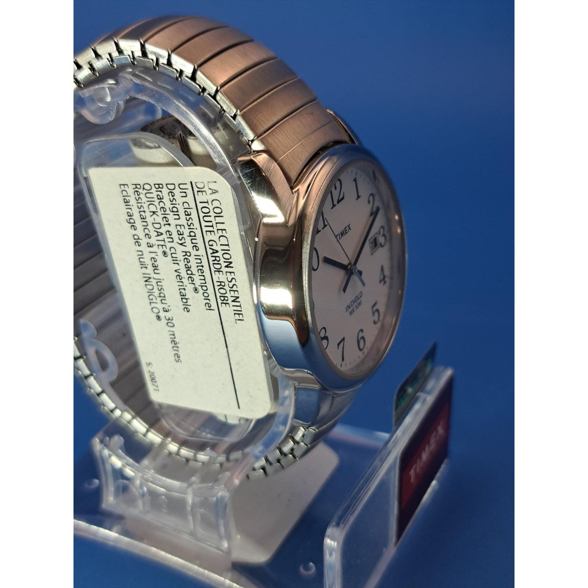 New! 2018 Timex Easy Reader Date 38mm Mens Quartz Dress Watch Papers,Stand NOS