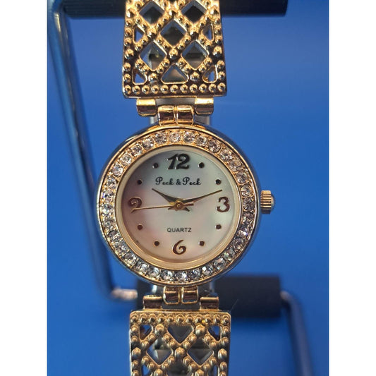 Vintage 2003 Peck & Peck Mother of Pearl 23mm Women's Quartz Watch Restored