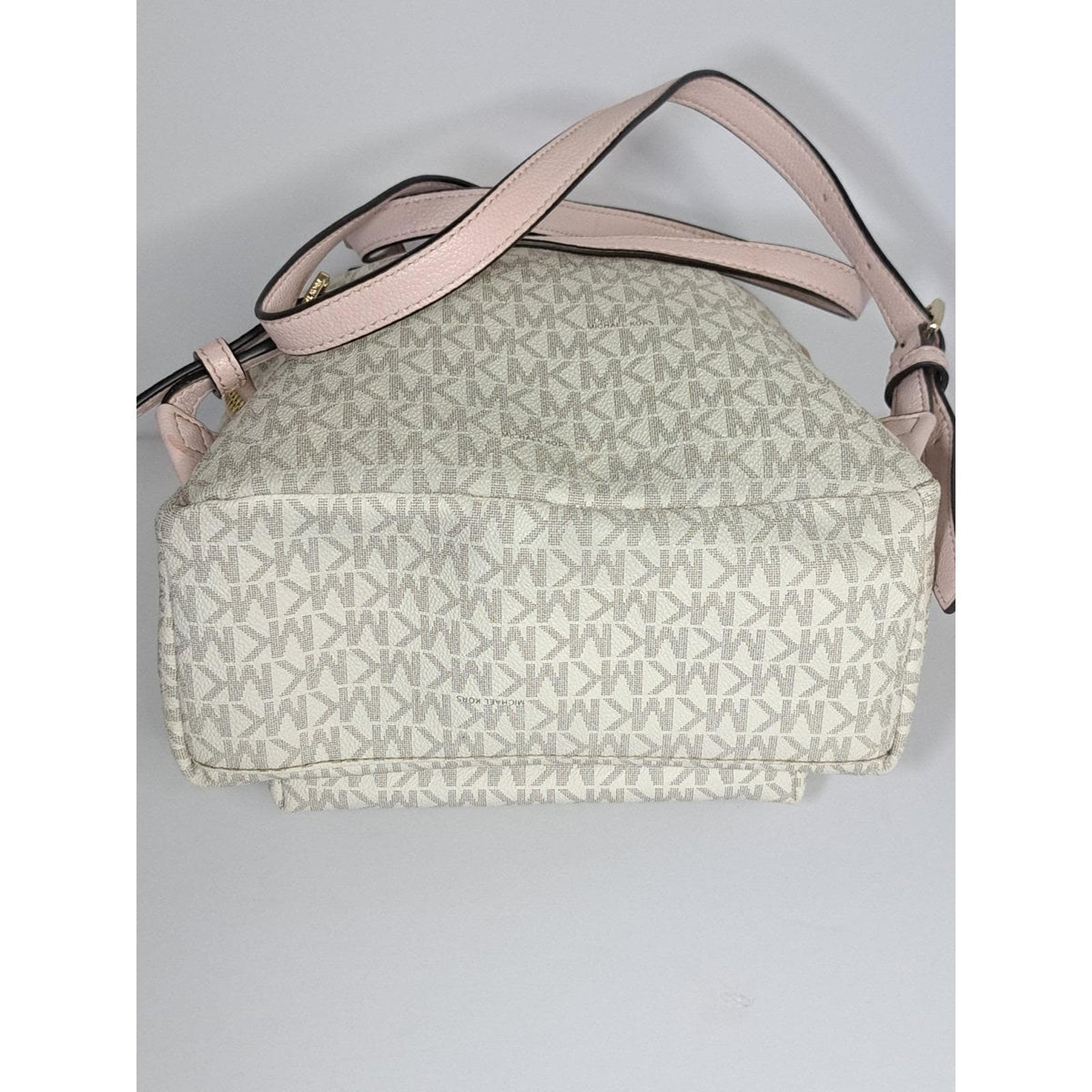 2019 Michael Kors Abbey Signature Vanilla Pink Women's Luxury Back Pack Restored