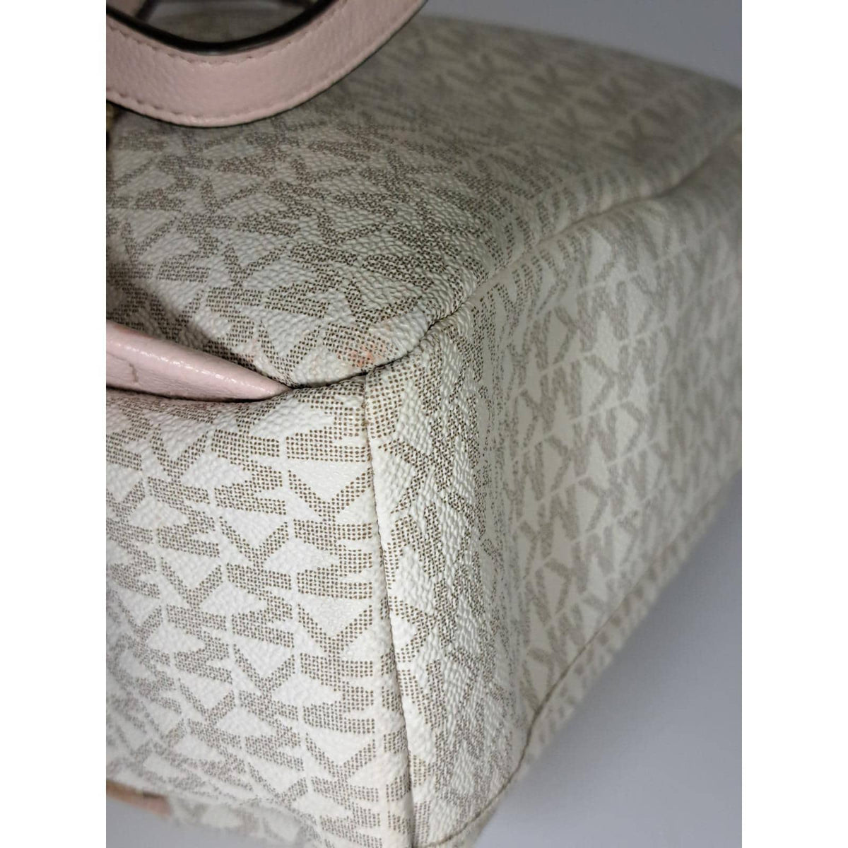 2019 Michael Kors Abbey Signature Vanilla Pink Women's Luxury Back Pack Restored