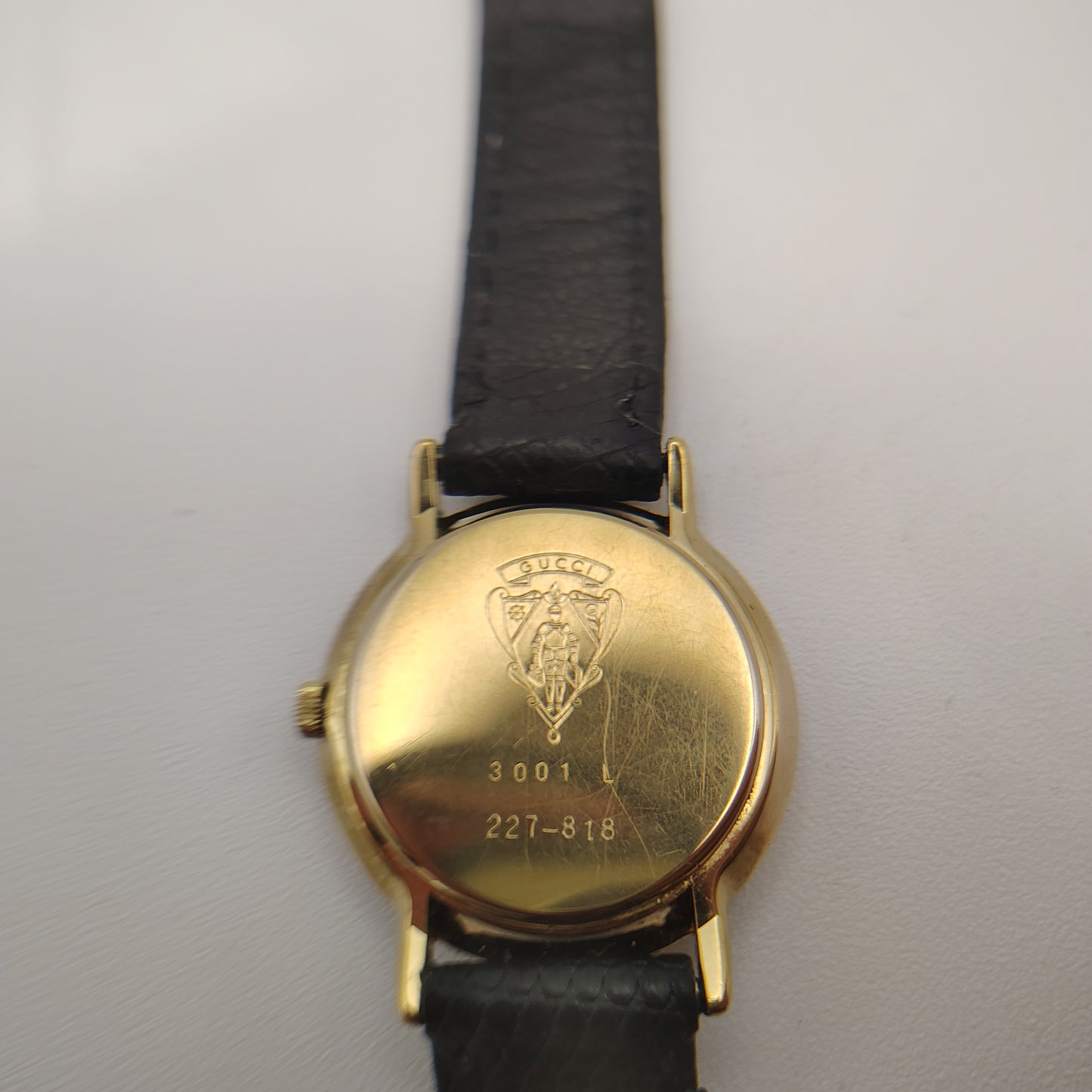 Vintage Authentic GUCCI 3001L Swiss Made Womens Quartz Luxury Watch Lizard Skin Fully Restored