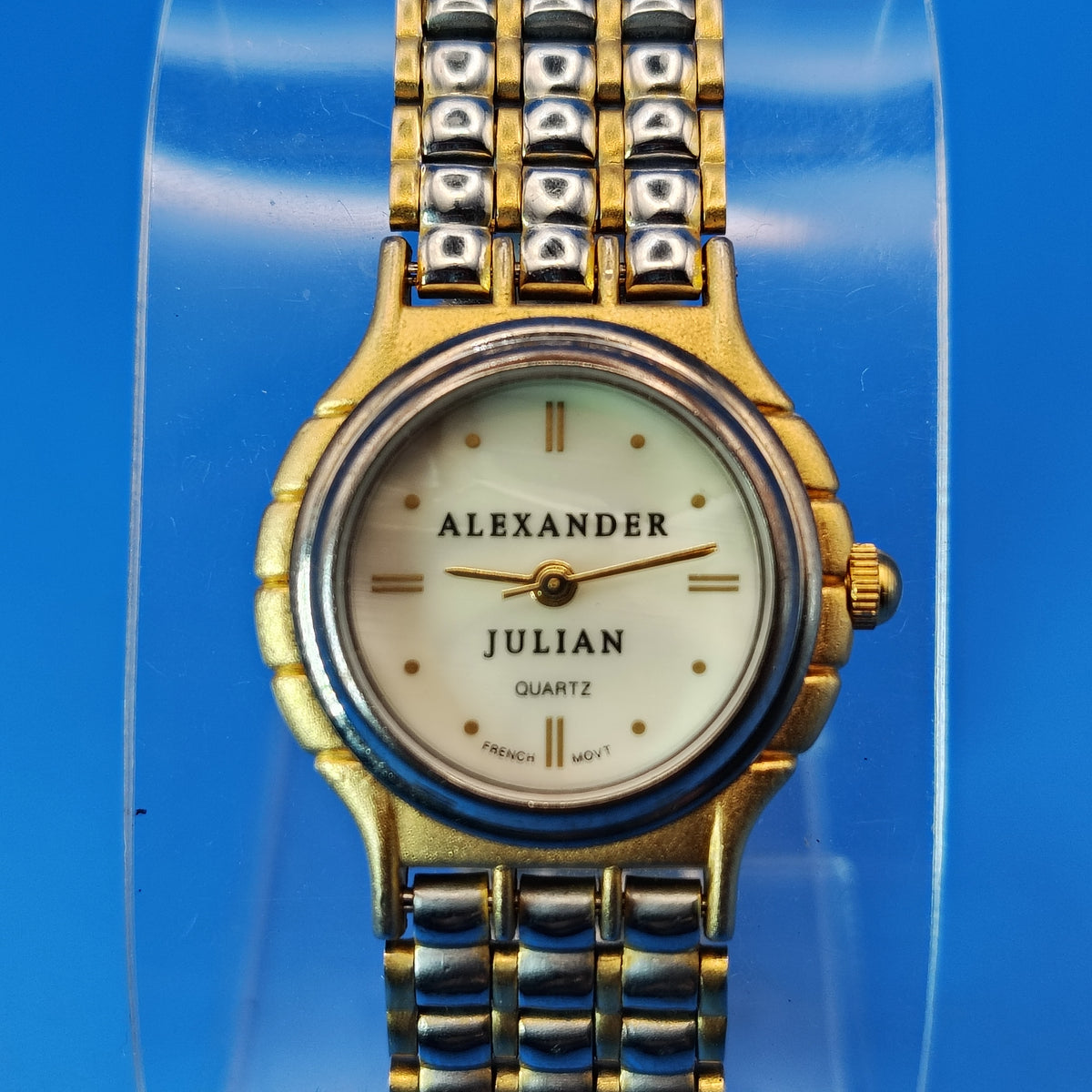 Vintage 1994 Alexander Julian 22mm Women's Two Tone Quartz Designer Watch Fully Restored