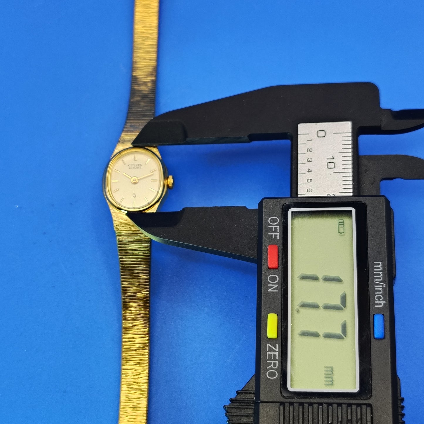 Vintage 1987 Citizen Quartz Japanese made Gold tone 17mm Women's Luxury Cocktail Watch Fully Restored