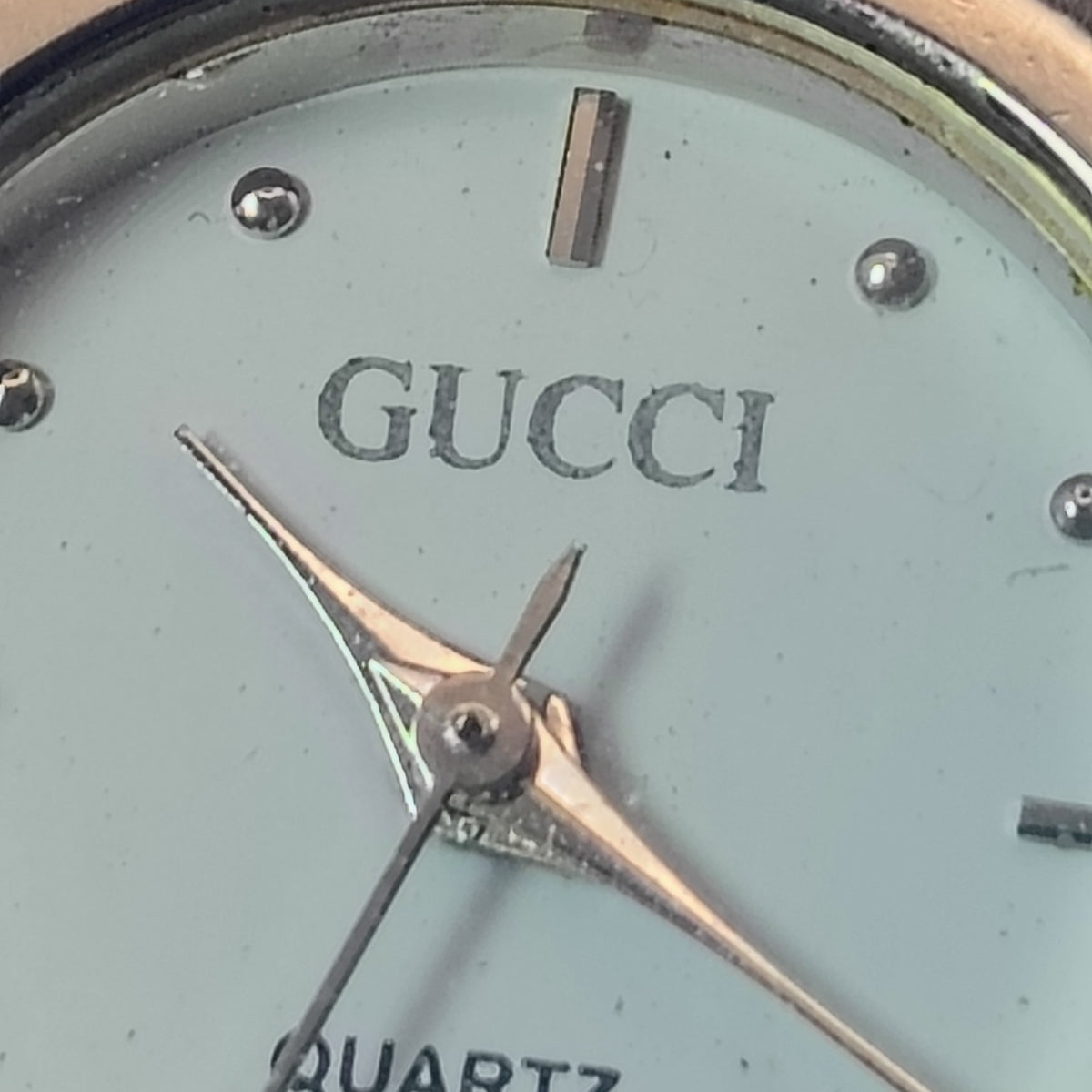 Vintage 1990 Authentic GUCCI Bangel Swiss Made Women's Quartz Luxury Watch SS Strap Fully  Restored