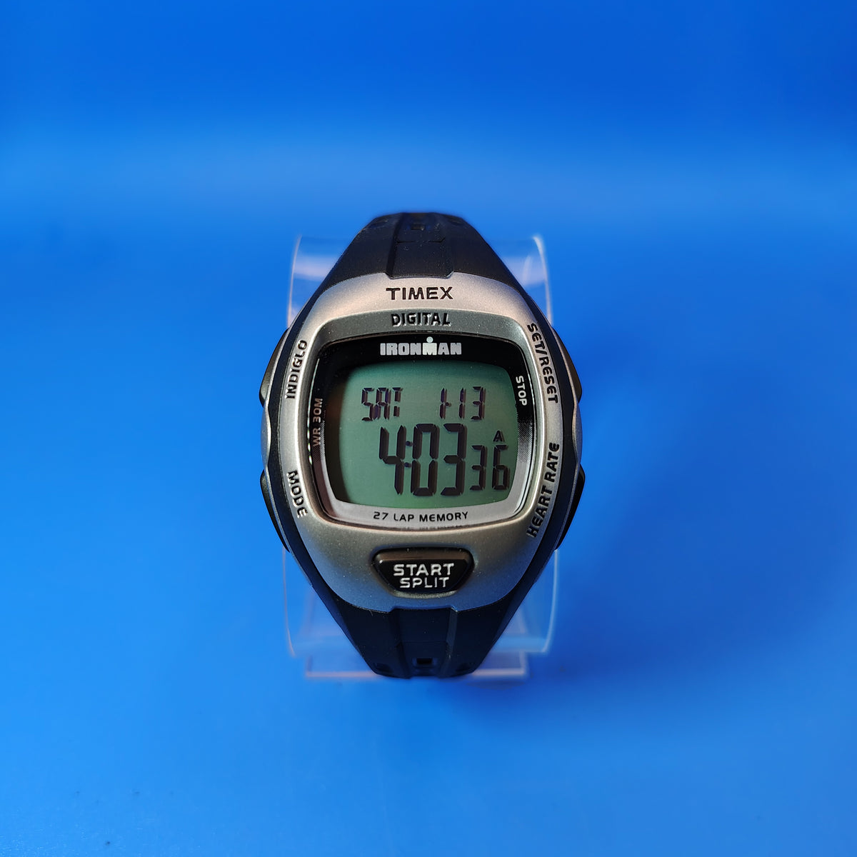 New! Vintage 2001 Timex IronMan 40mm Mens Digital Sport Watch Full Set NOS