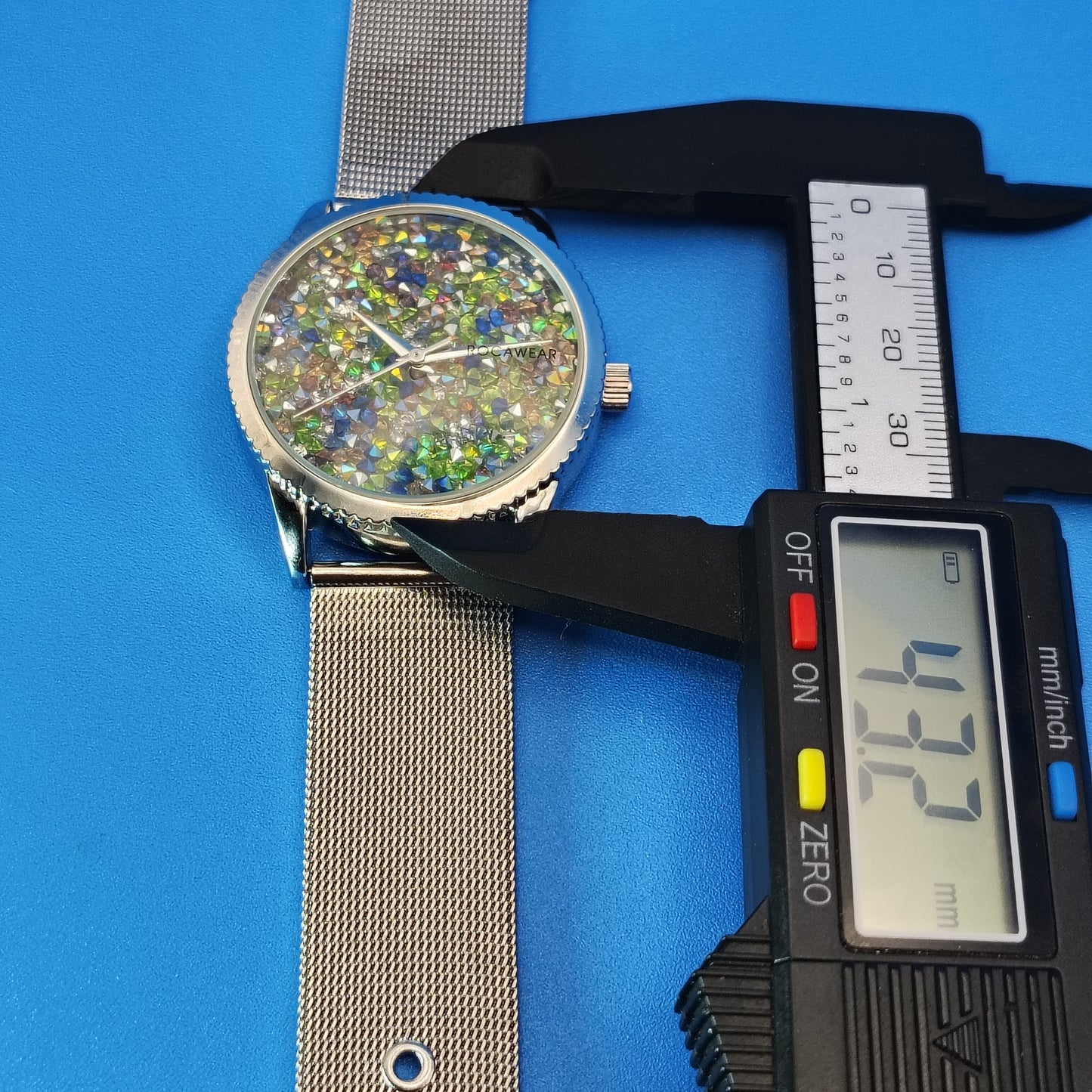 Vintage 2010 Rocawear Crystal Bezel Designer Women's Quartz Fashion Watch fully Restored