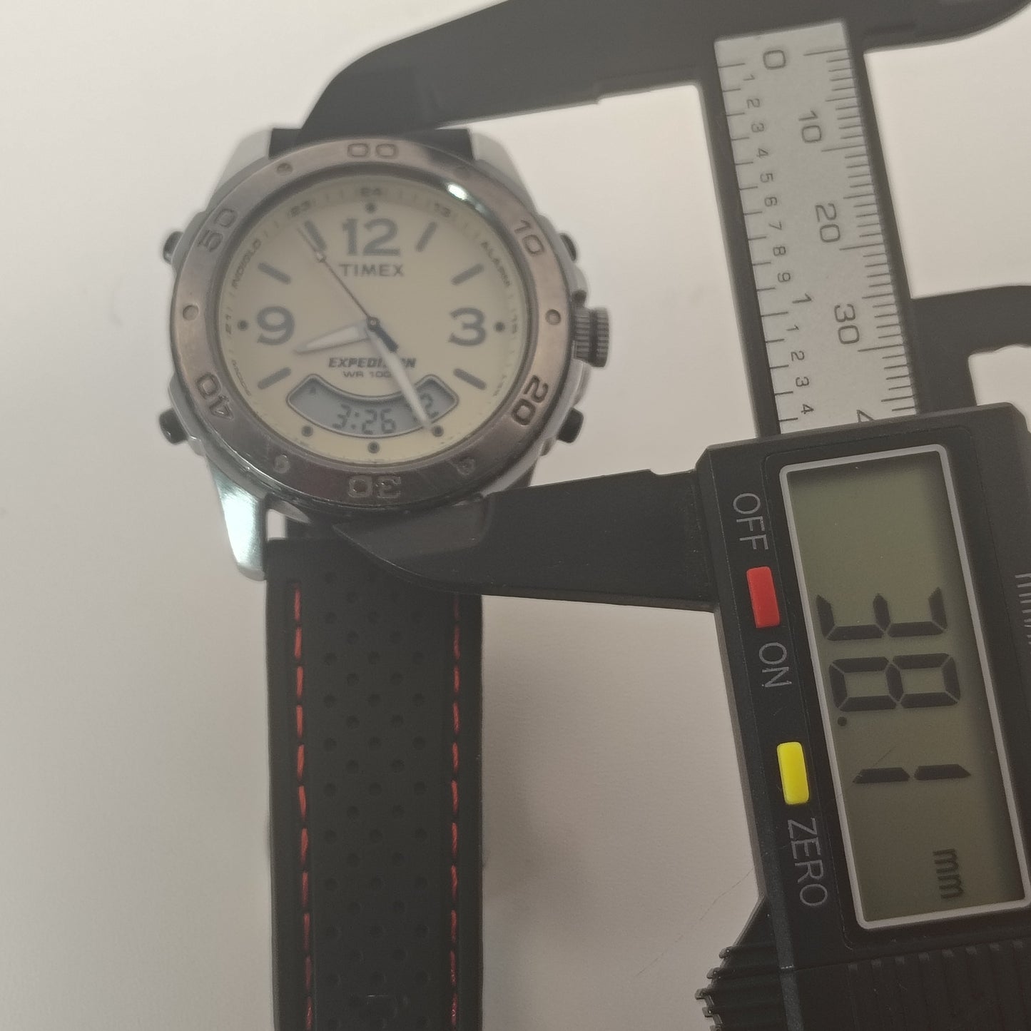 Vintage Timex Expedition INDIGLO DUAL Time 38mm Mens Analog-Digital Quartz Field Watch