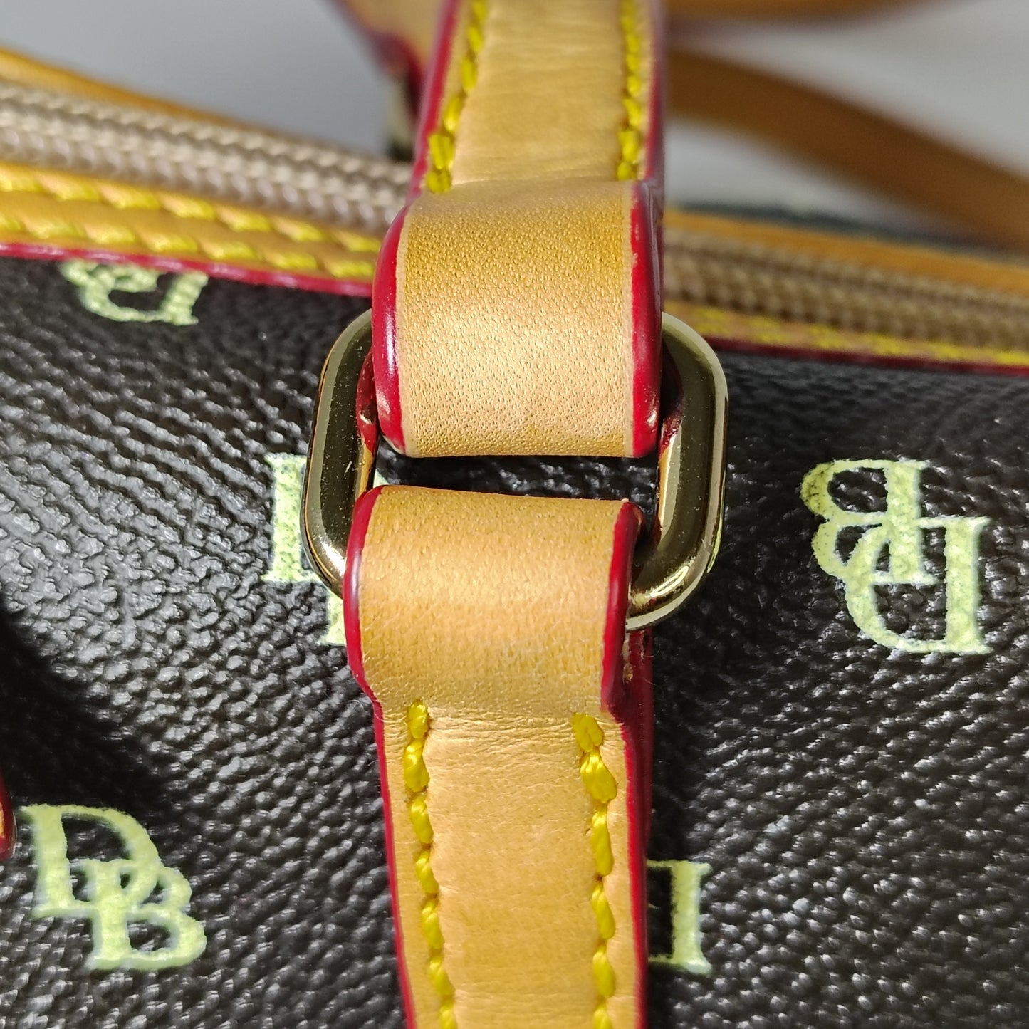 Vintage 2004 Dooney And Bourke Signature Barrel Bag DB Monogram Fully Restored