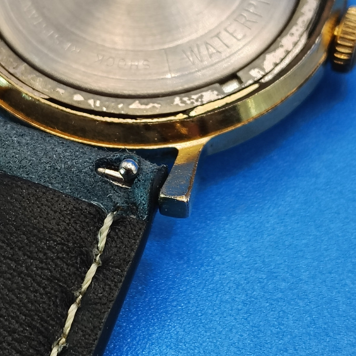Vintage 1968 Timex Gold Tone 39mm Mens Mechanical Wind Watch Restored New Strap