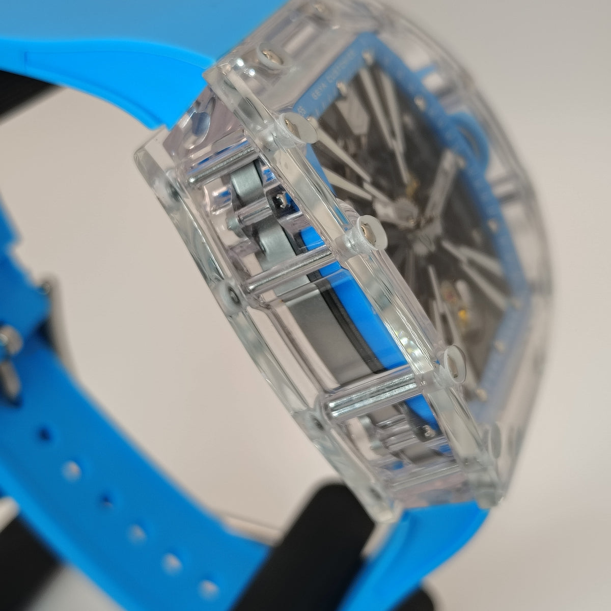 2026 Geya G78190 Crystal Shell Series 55mm Mens Automatic Luxury Watch Full Collector Box Set