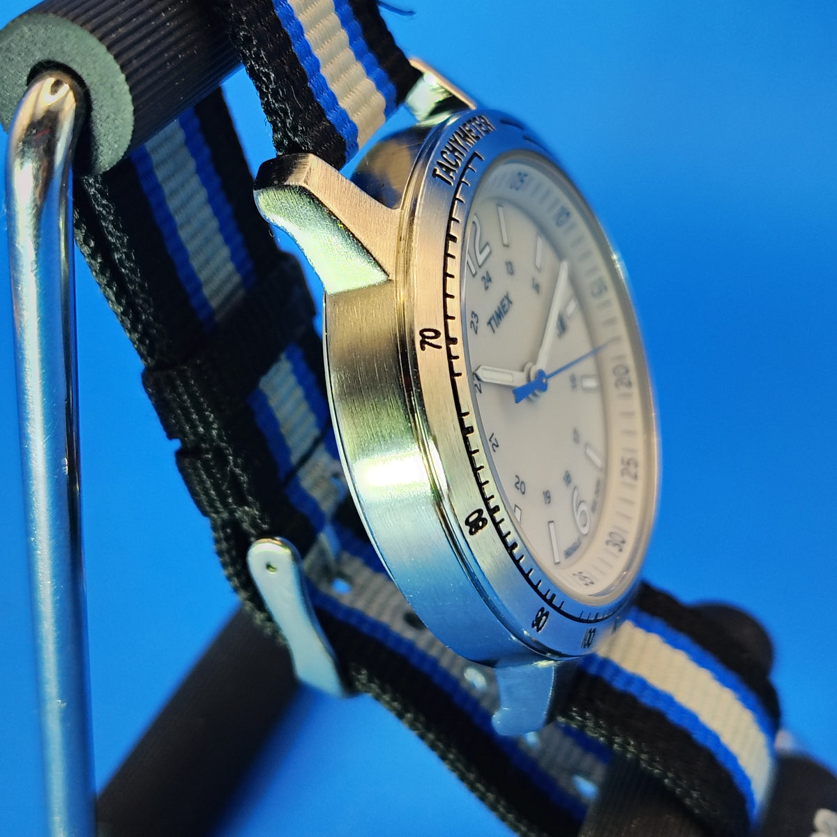 Vintage 2008 Timex Indiglo Tachymeter Date 40mm Mens Quartz Watch Restored MINT