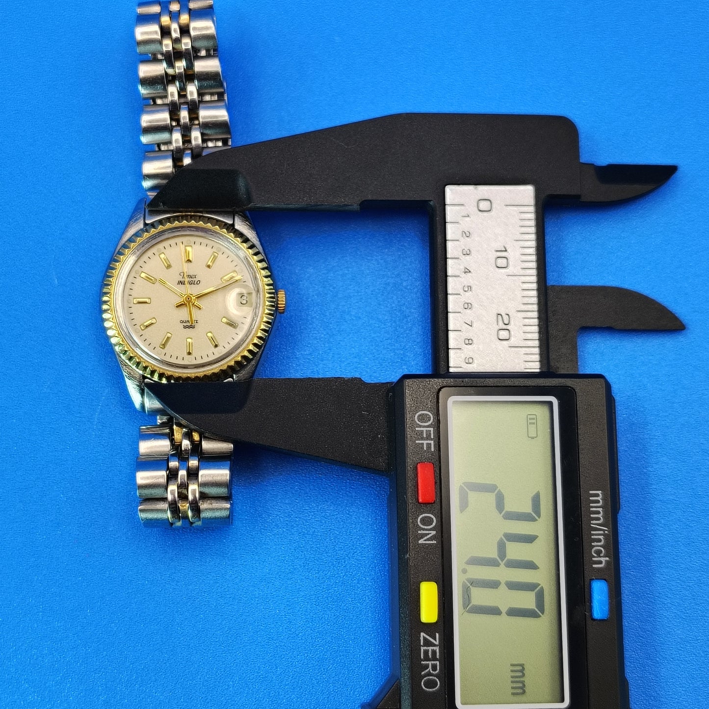 Vintage 1996 Timex Indiglo Presidential Date 24mm Women's Quartz Dress Watch
