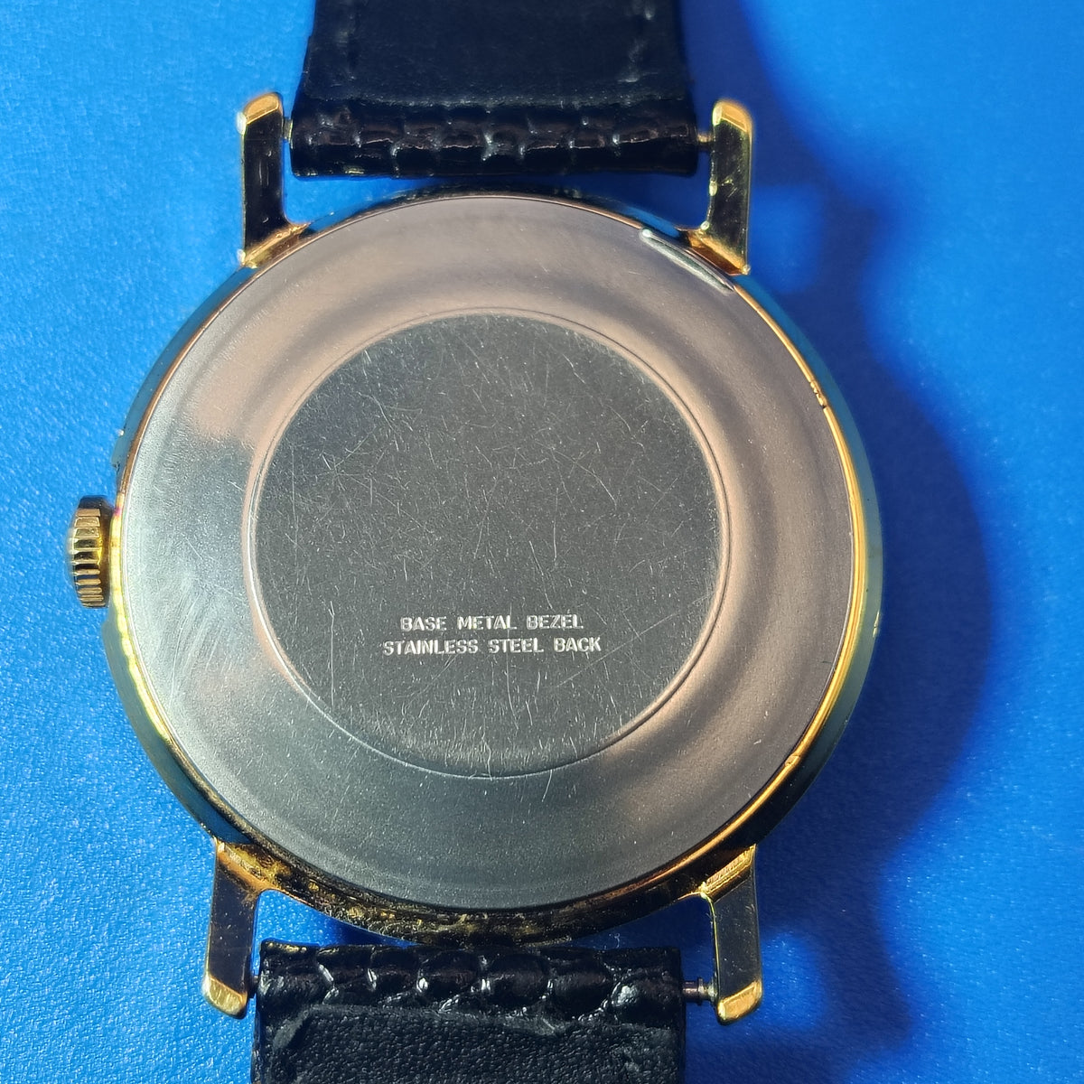 Vintage 1978 Timex Mechanical Wind Gold Tone 39mm Mens Dress Watch Restored
