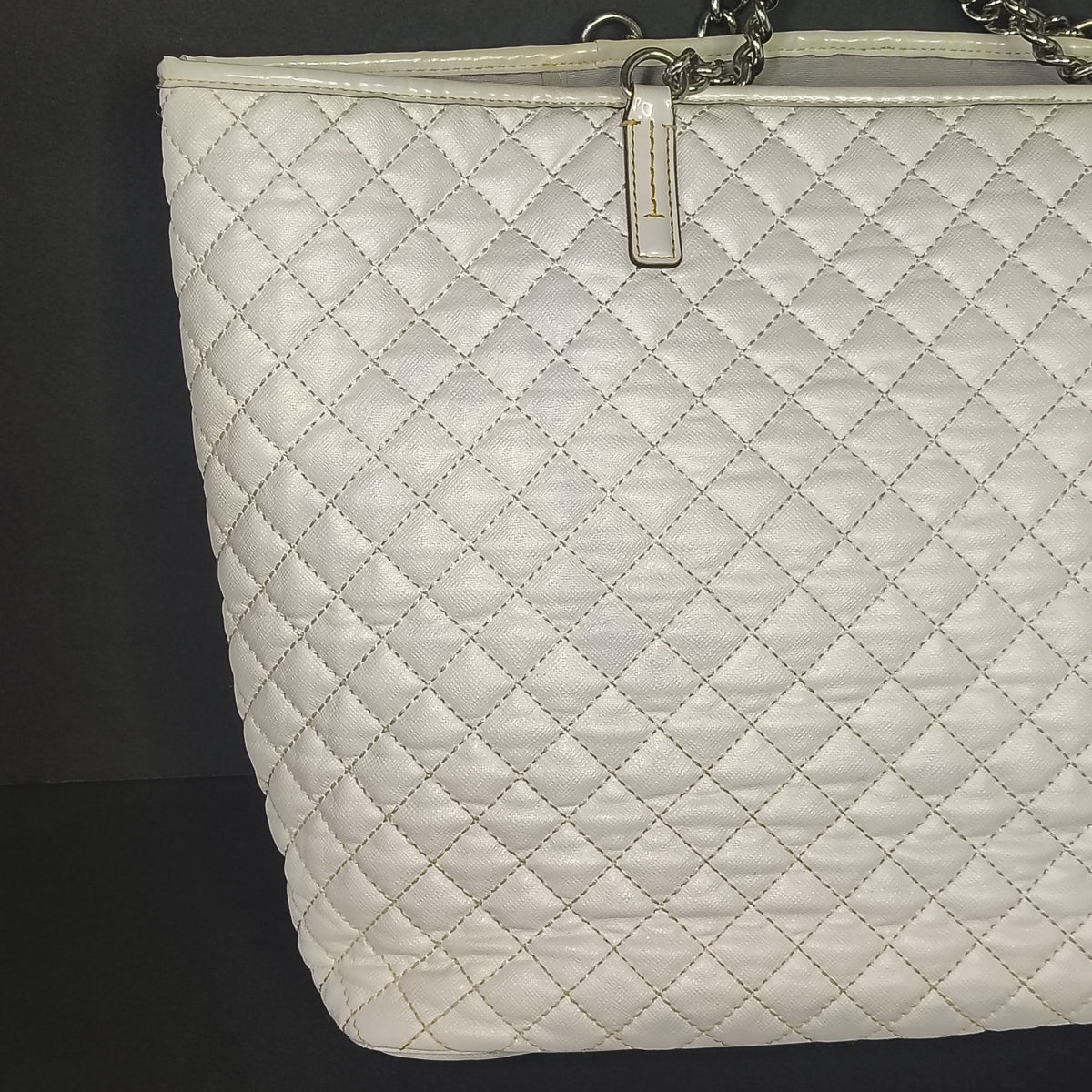 Vintage 2008 Coach 80H2A Large Quilted Tote Women's Purse Luxury Bag Chain Strap 3 Pocket Fully Restored