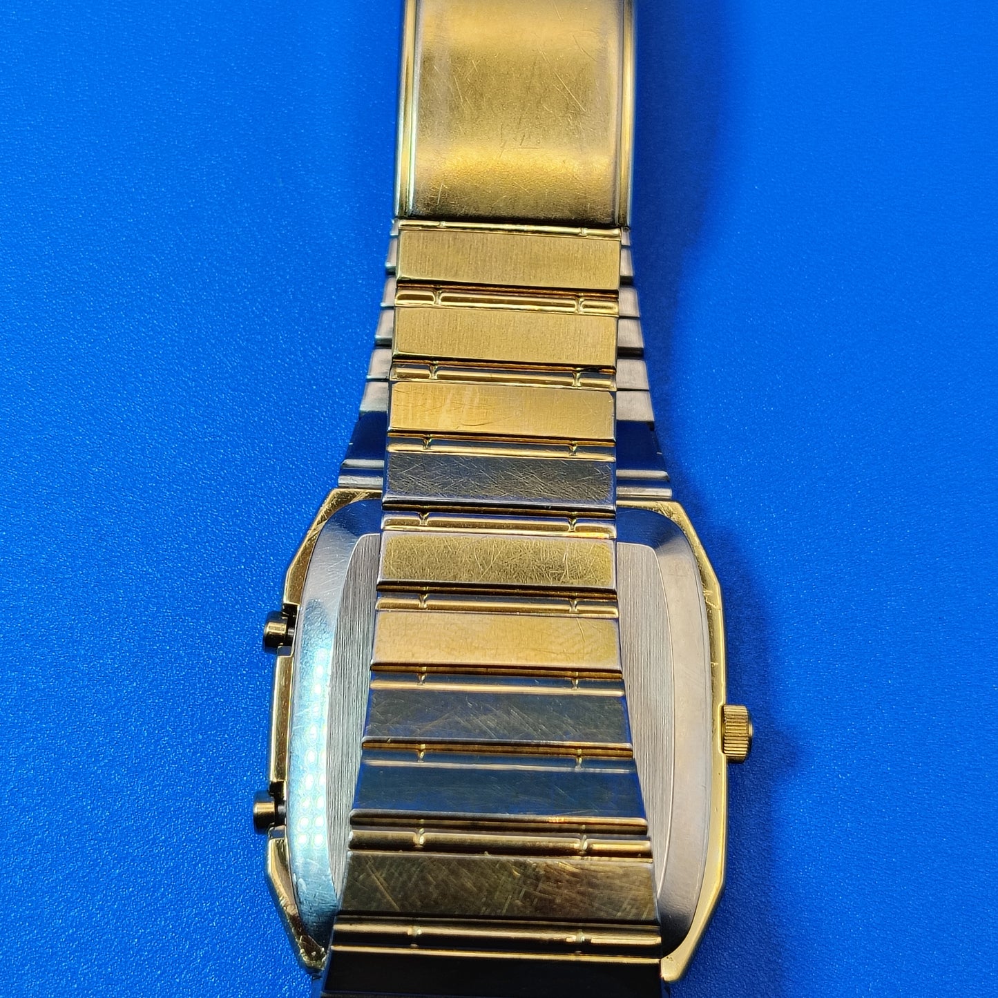 Vintage 1984 Seiko H557-5319 Ana-Digi Dual Time Chronograph Mens Quartz Watch