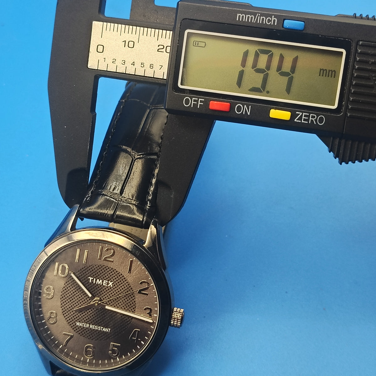 2018 Timex T46000 40mm Mens Quartz Dress Watch Gun Metal New Strap Fully Restored