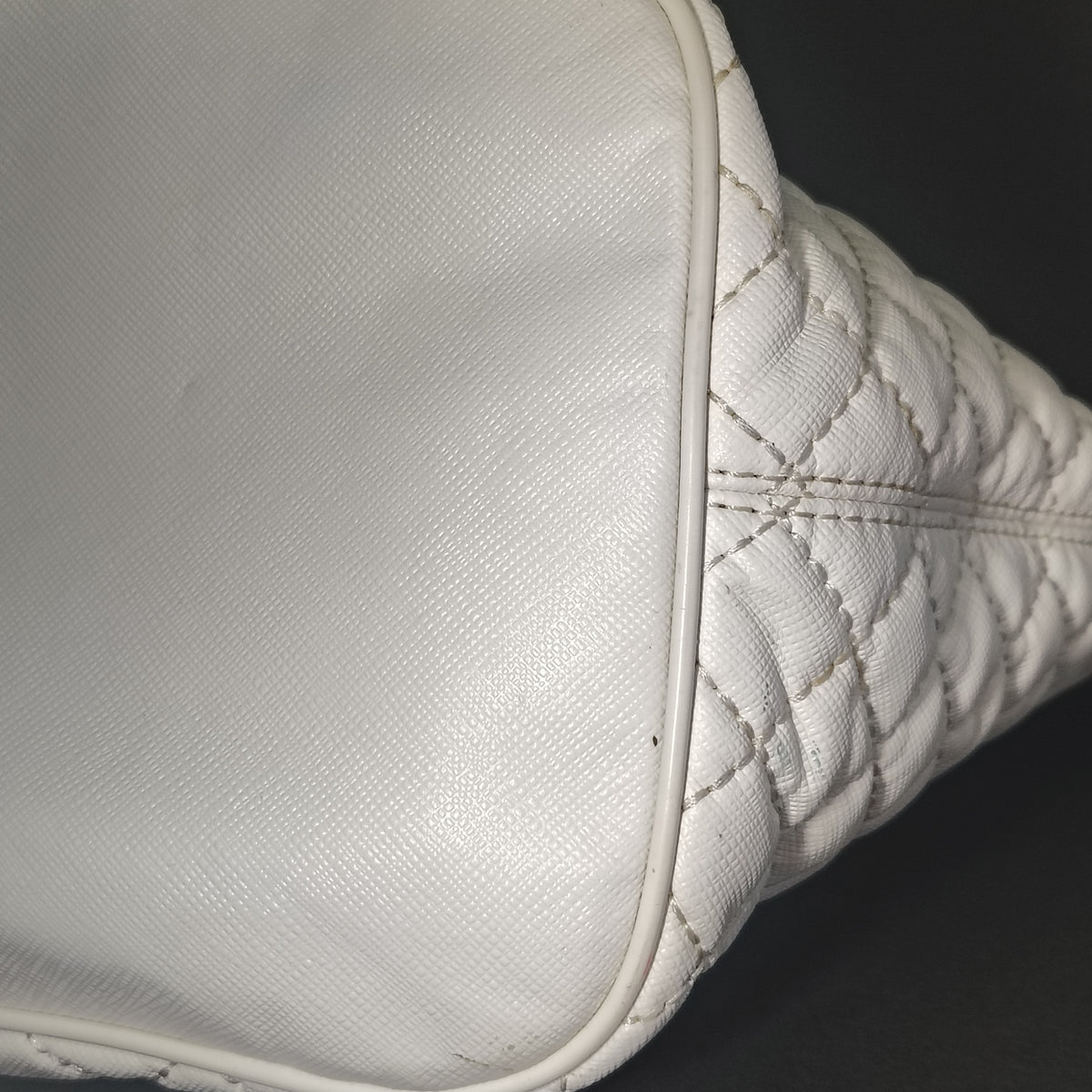 Vintage 2008 Coach 80H2A Large Quilted Tote Women's Purse Luxury Bag Chain Strap 3 Pocket Fully Restored