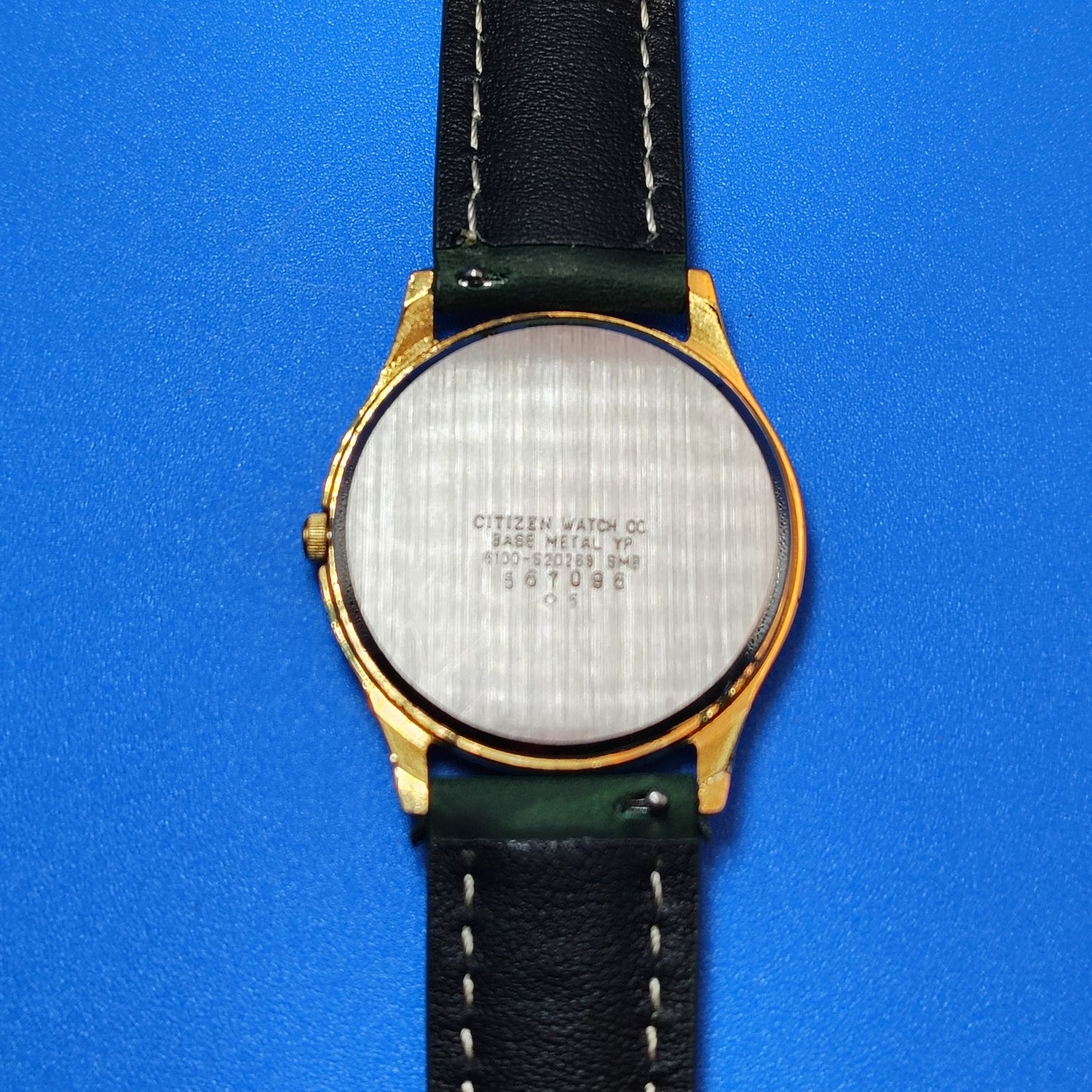 Vintage 1988 Citizen Day-Date 32mm Mens Quartz Watch New Strap Missing Indicies