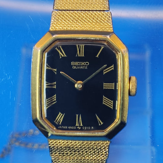 Vintage 1982 Seiko Japan 18mm Octogon  Women's Quartz Cocktail Watch Restored