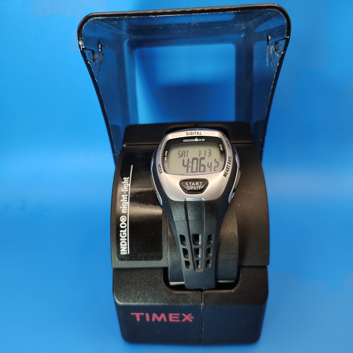 New! Vintage 2001 Timex IronMan 40mm Mens Digital Sport Watch Full Set NOS