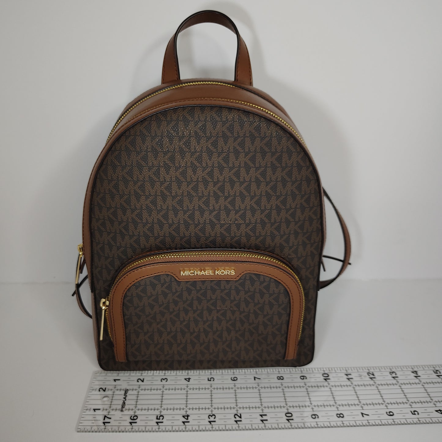 2020 Michael Kors Abbey Medium Logo Monogram Women's Backpack Bag Mint Condition