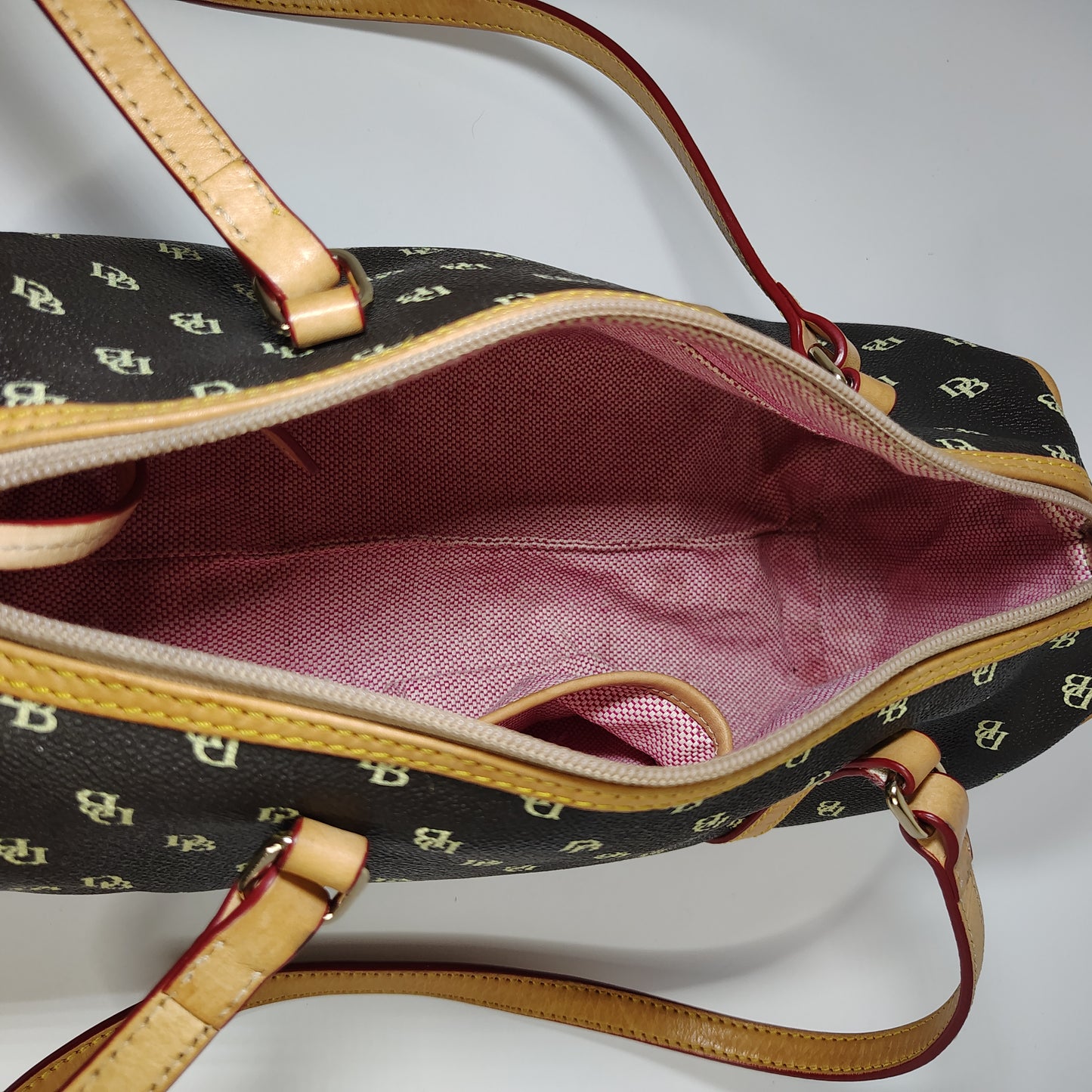 Vintage 2004 Dooney And Bourke Signature Barrel Bag DB Monogram Fully Restored