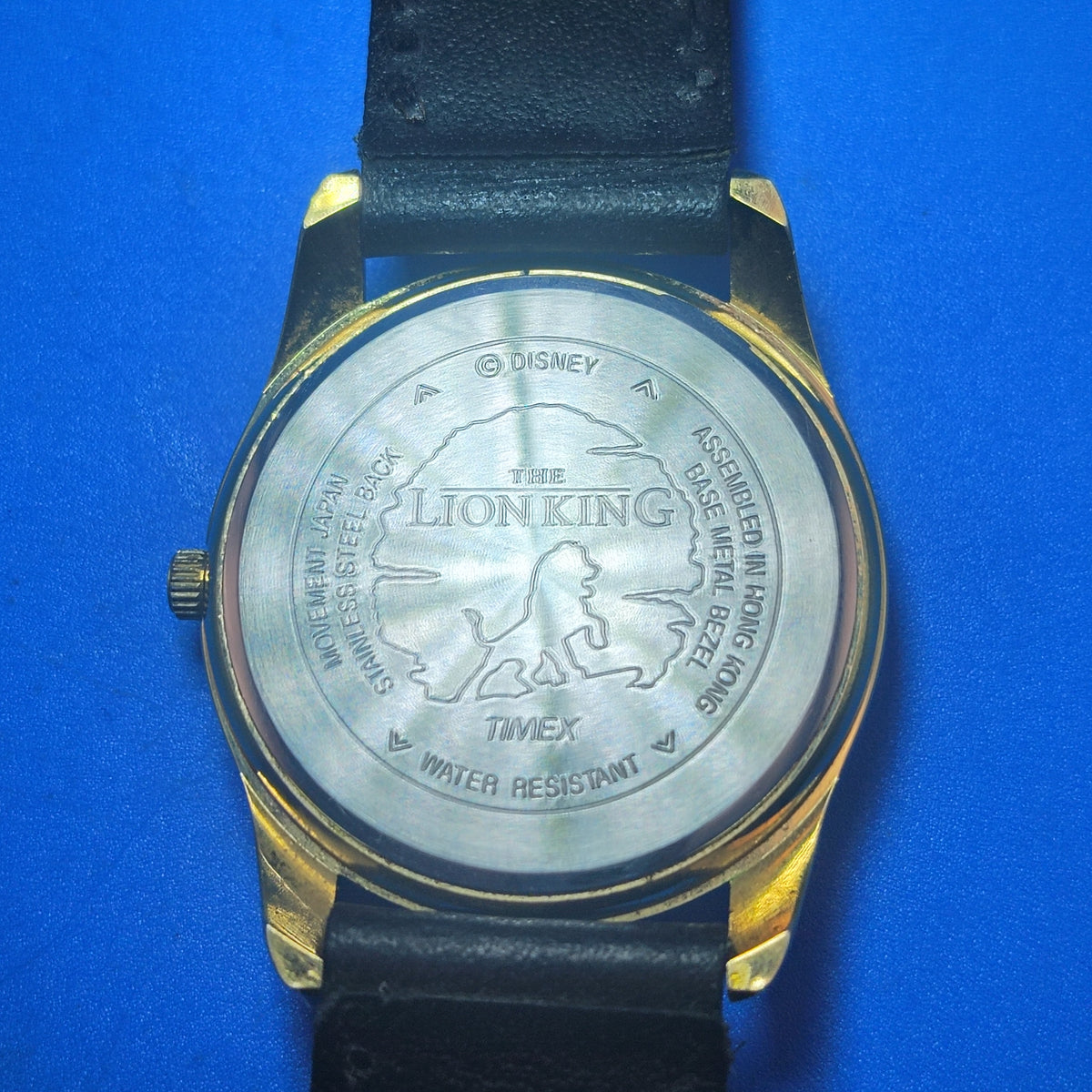 Vintage 1996 Timex Disney The Lion King 33mm Women's Quartz Watch Logo Leather Strap Clearance
