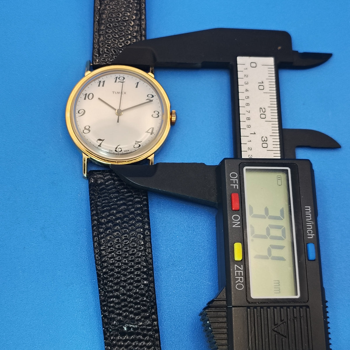 Vintage 1978 Timex Mechanical Wind Gold Tone 39mm Mens Dress Watch Restored