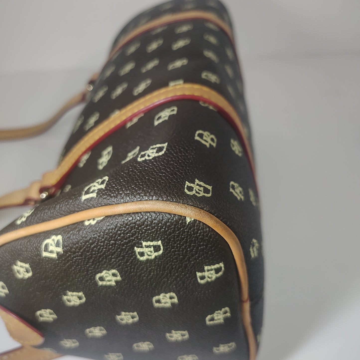 Vintage 2004 Dooney And Bourke Signature Barrel Bag DB Monogram Fully Restored