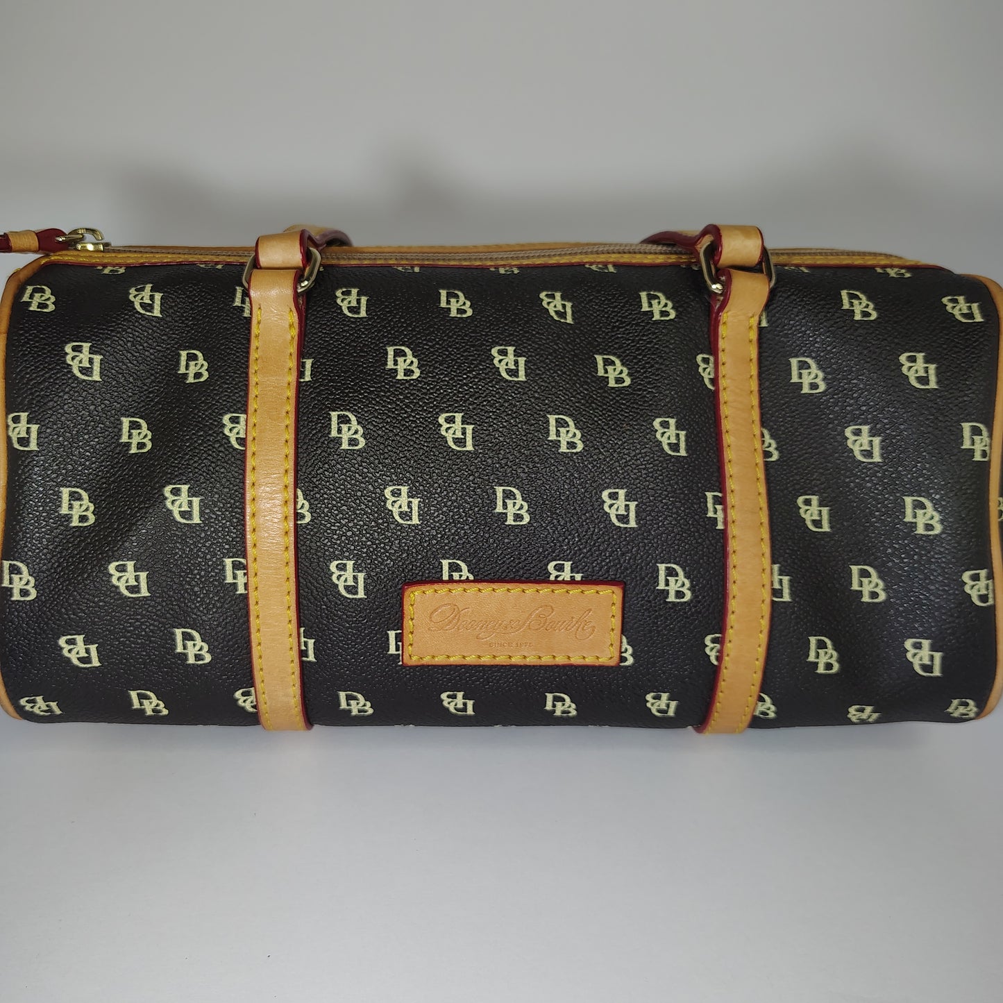 Vintage 2004 Dooney And Bourke Signature Barrel Bag DB Monogram Fully Restored