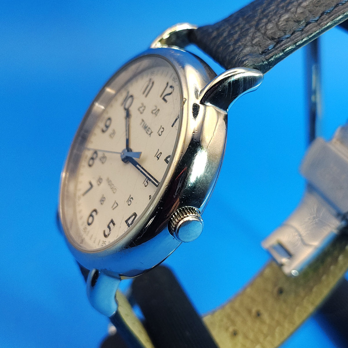 Vintage 2009 Timex Weekender 40mm Mens Quartz Dress Watch NEW strap (No Indiglo)