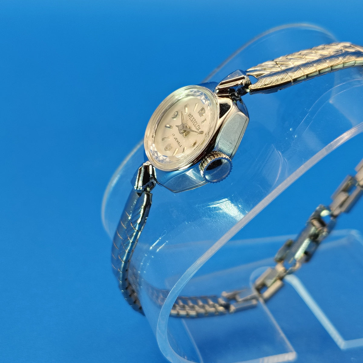 New! Vintage 1963 Westclox Crown 37107 24mm Women's Mechanical Watch NOS