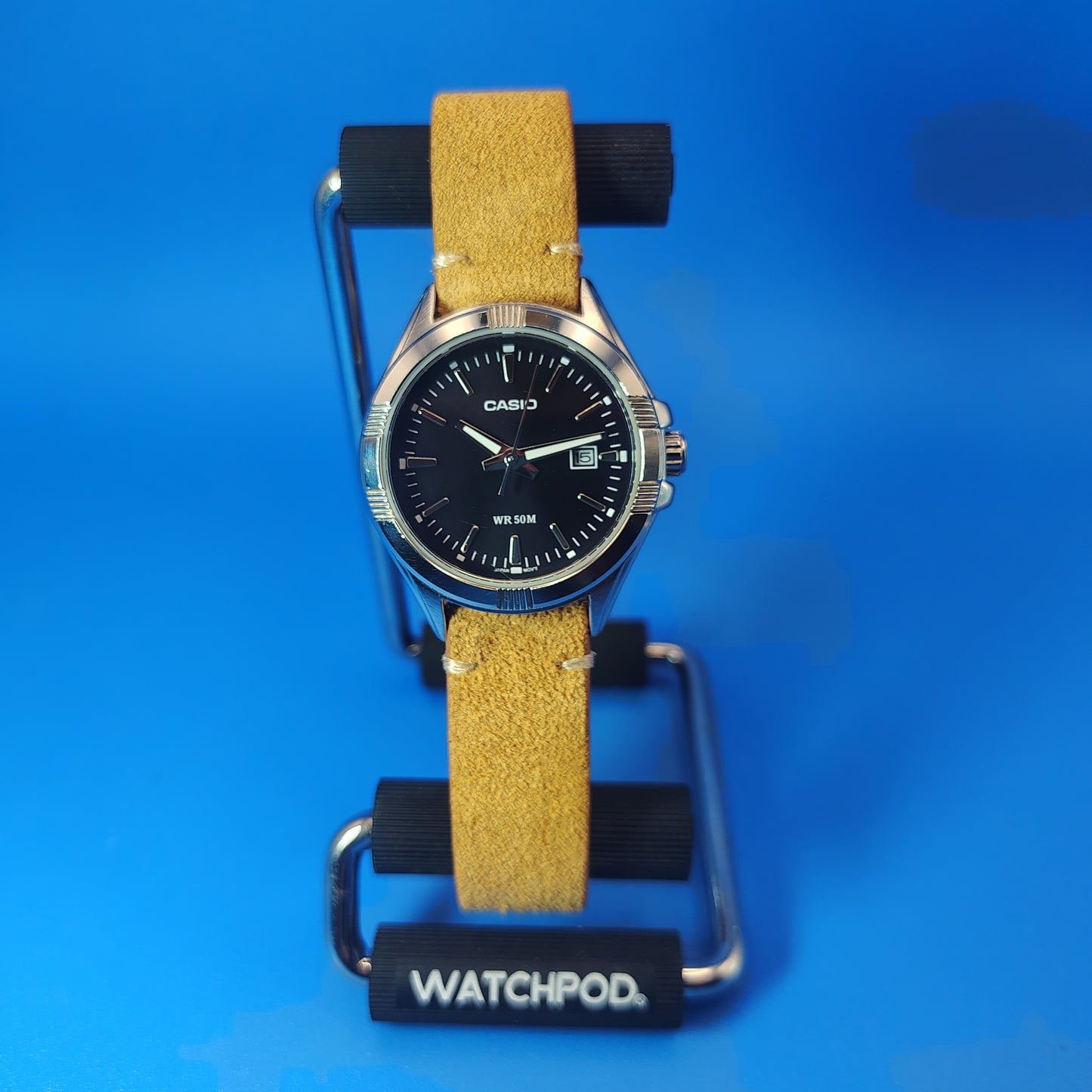 Vintage 2012 Casio LTP-1308D Date 30mm Unisex Watch New Leather Strap 50M WR
