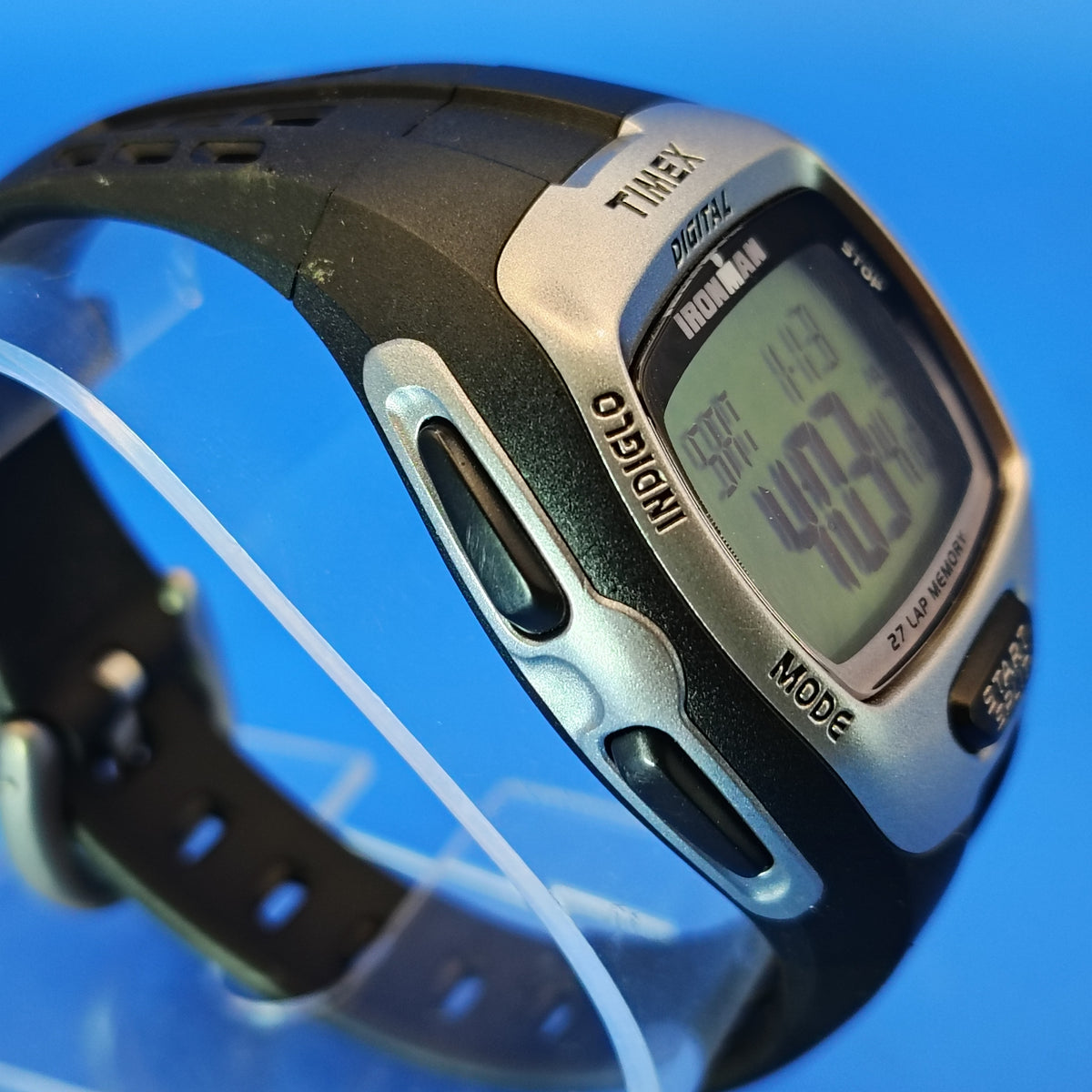 New! Vintage 2001 Timex IronMan 40mm Mens Digital Sport Watch Full Set NOS