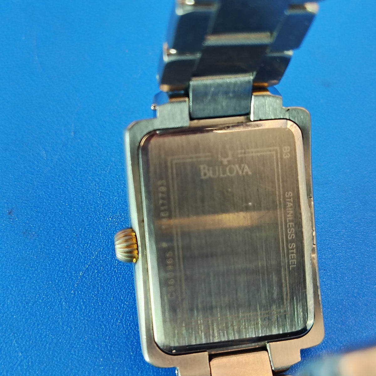 Vintage 1993 Bulova Tank Roman Numeral Rectangle 28mm Women's Quartz Luxury Dress Watch