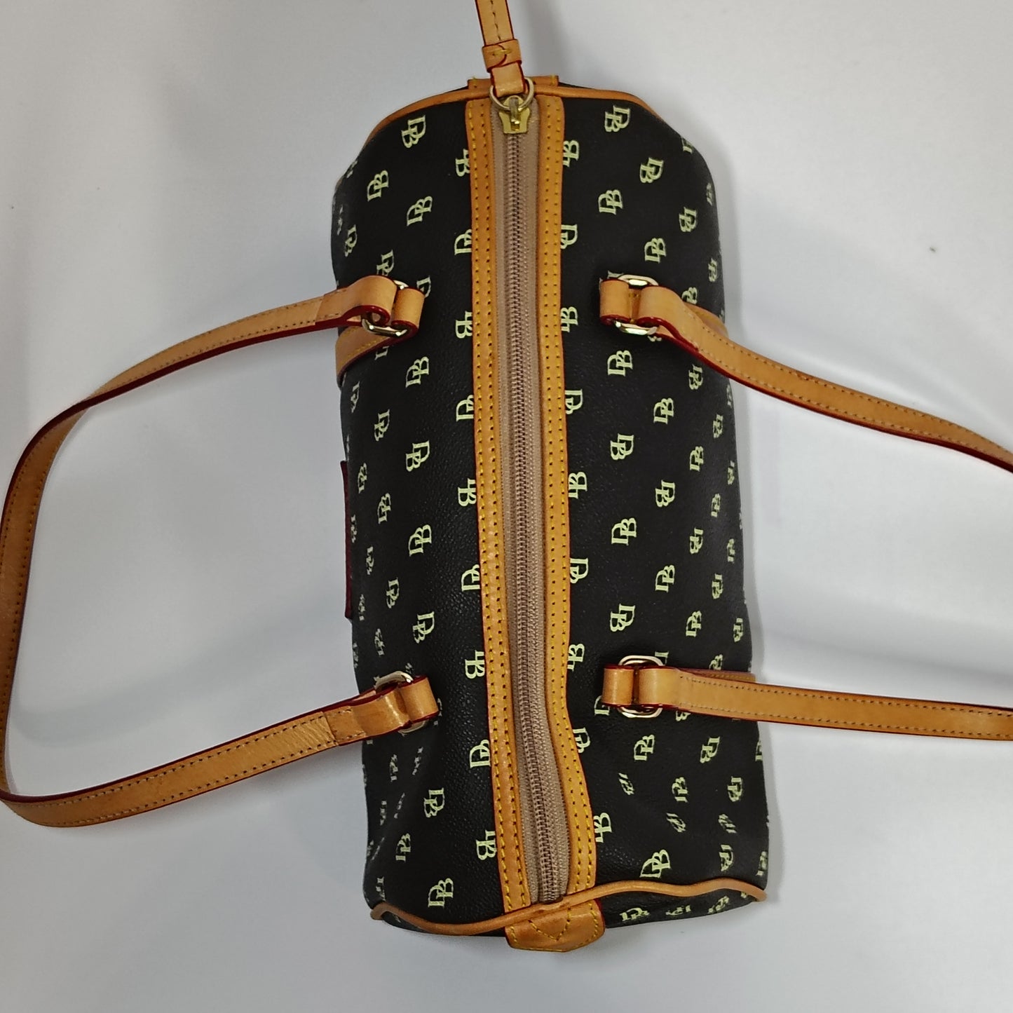 Vintage 2004 Dooney And Bourke Signature Barrel Bag DB Monogram Fully Restored