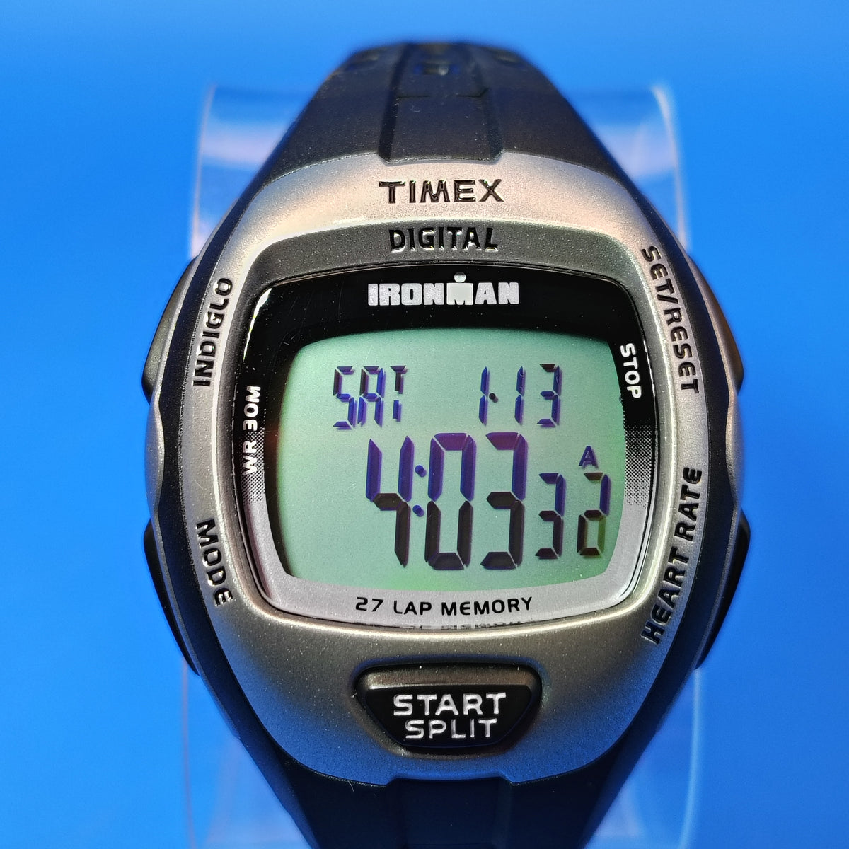 New! Vintage 2001 Timex IronMan 40mm Mens Digital Sport Watch Full Set NOS