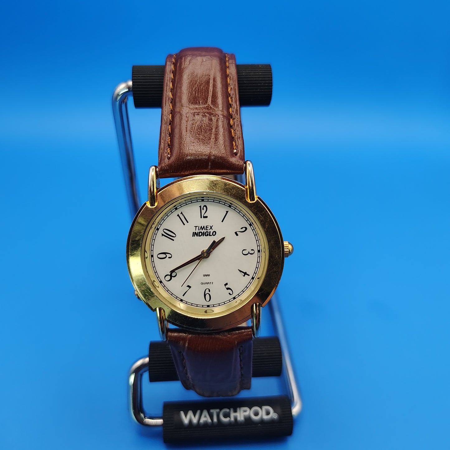 Vintage 1992 Timex Indiglo 33mm Women's Quartz Watch Genuine Leather Band