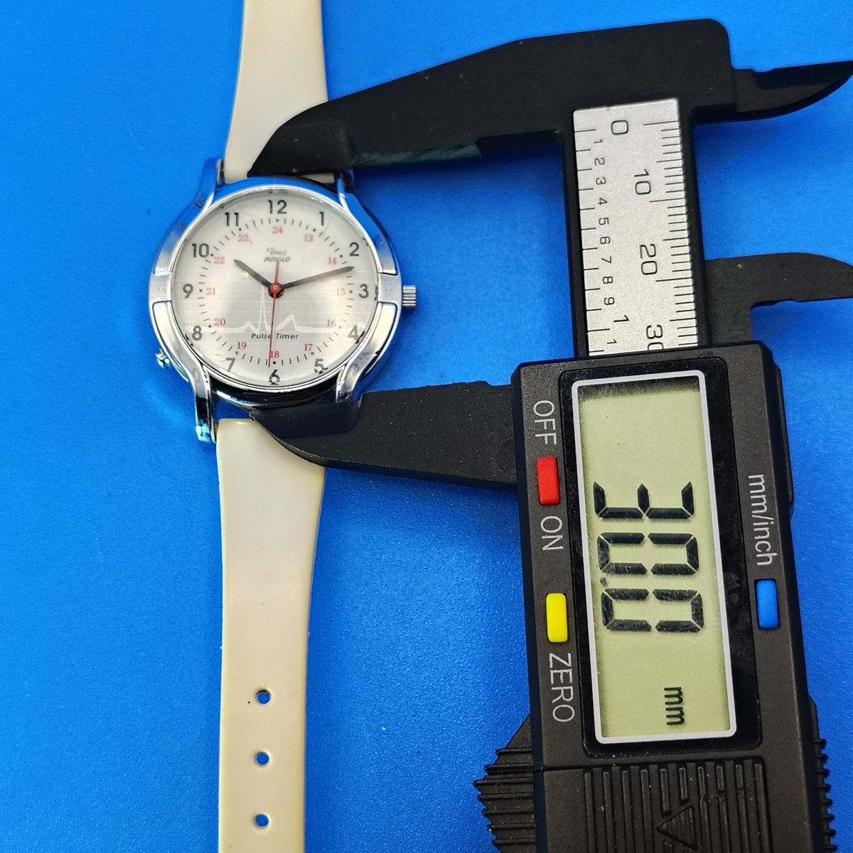 Vintage 1993 Timex Indiglo Nurse Pulse Timer 30mm Women's Quartz Watch Restored