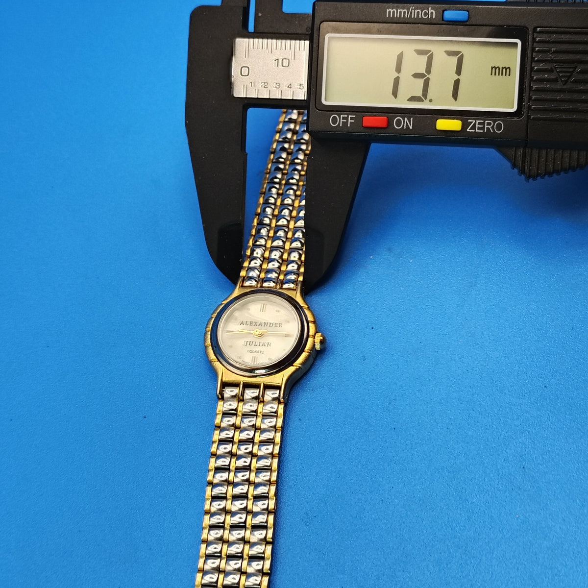 Vintage 1994 Alexander Julian 22mm Women's Two Tone Quartz Designer Watch Fully Restored